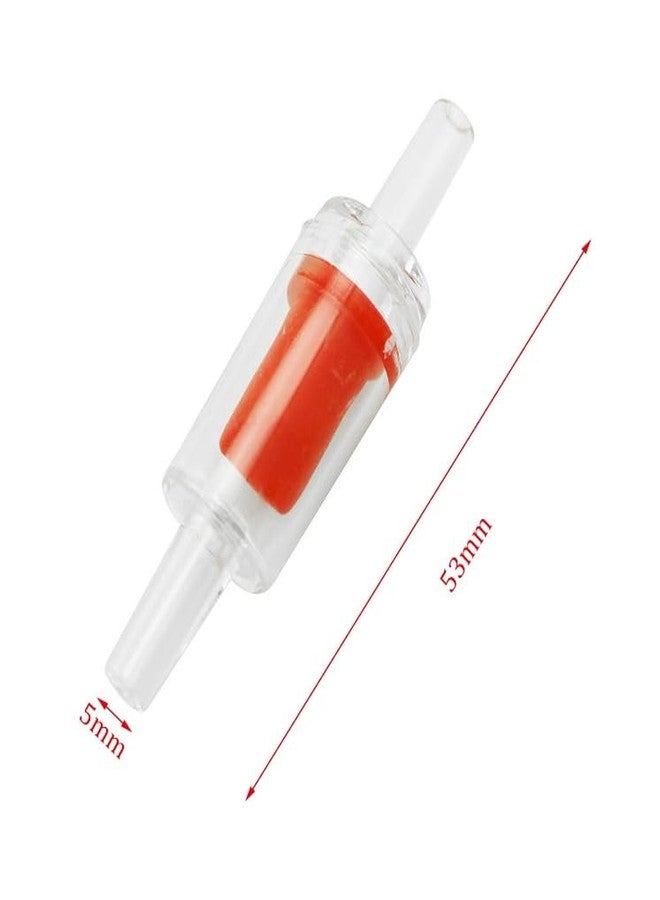 SJZBIN 24PCS Red Plastic Check Valve Aquarium Air Check Valve One Way Air Valve Red Clear for Aquarium Air Pump Perfect for Fish Tank Aerator - Image 2